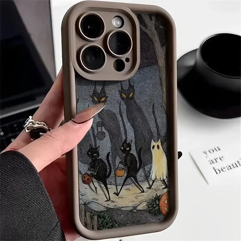 Full-Coverage Cartoon, Animal & Anime Phone Case | Anti-Fingerprint & Shockproof for iPhone