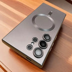 Luxury Magnetic Wireless Charging Matte Case for Samsung Galaxy S22-S25 Ultra | Shockproof Soft Half-Wrapped Cover