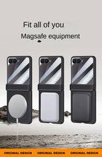 Luxury Full-Coverage Hard Case with Magnetic Ring Stand for Samsung Galaxy Z Flip 7 | Magsafe Compatible