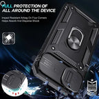 Full-Coverage iPhone Case with Ring & Kickstand | Anti-Fingerprint & Dustproof Protection