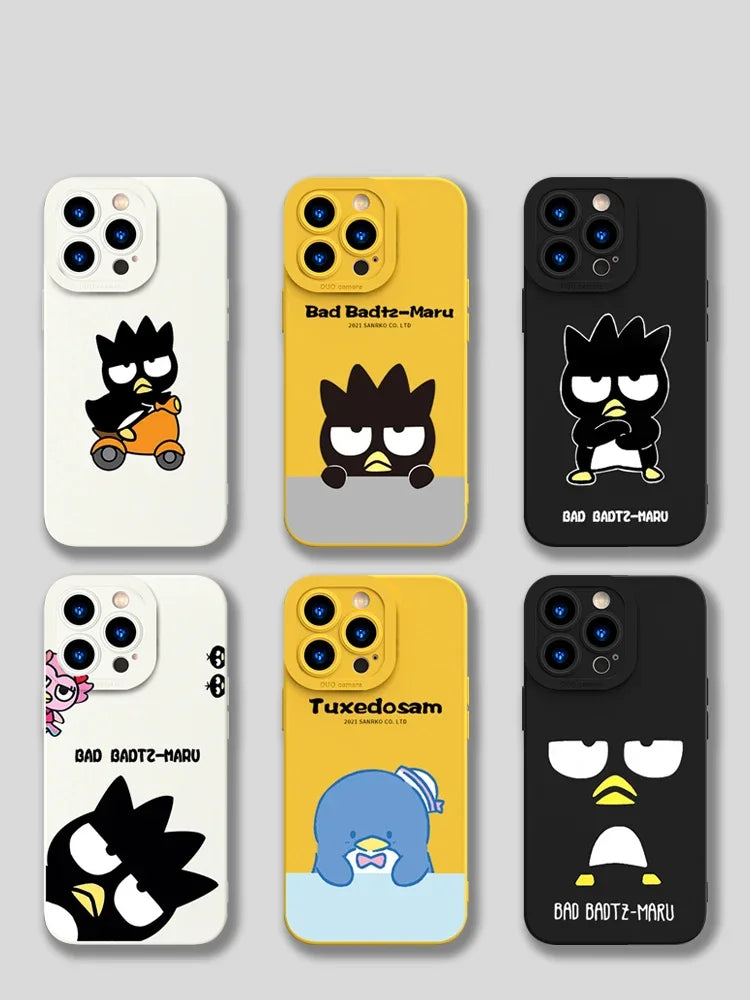 Full-Coverage Silicone Phone Case | Shockproof & Water-Resistant Cartoon, Geometric & Anime Designs for iPhone
