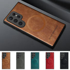 Luxury Leather & Silicone Full-Coverage Case for Samsung Galaxy S23-S24 Series | Shockproof & Waterproof