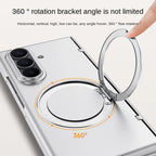 Luxury PU Leather Full-Coverage Case for Samsung Galaxy Z Fold 7 | Magnetic Ring Stand & Magsafe Compatible