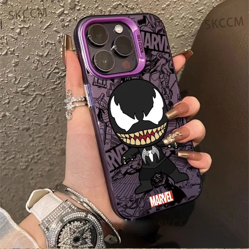 Full-Coverage Cartoon & Written Words Phone Case | Anti-Scratch & Waterproof for iPhone