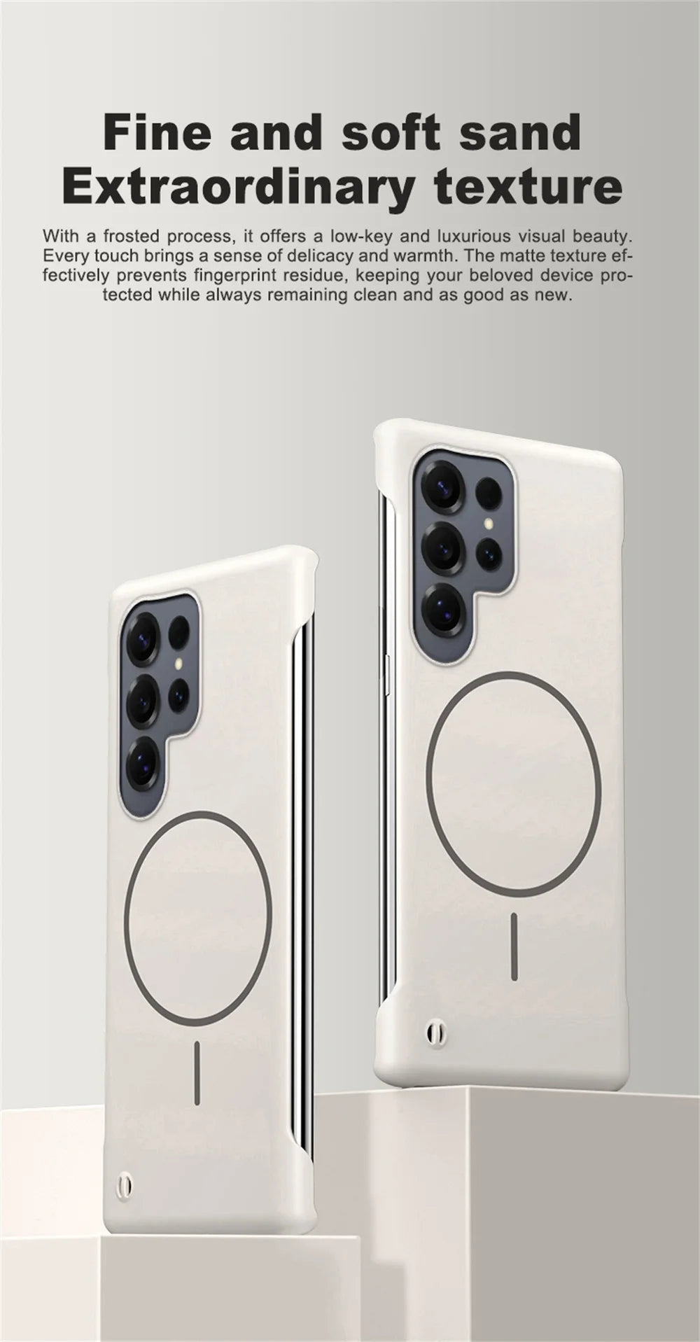 Ultra Slim Frameless Skin Feel Case for Samsung S22-S25 Series | Magnetic Protection Cover