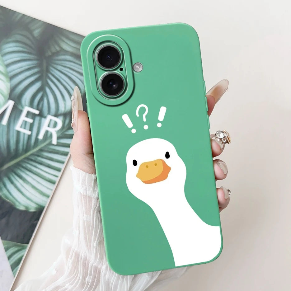 iPhone 17 Series Cartoon Silicone Case | Shockproof, Anti-Fingerprint & Lightweight