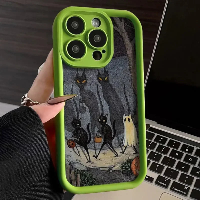 Full-Coverage Cartoon, Animal & Anime Phone Case | Anti-Fingerprint & Shockproof for iPhone