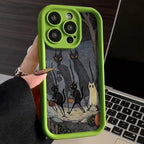 Full-Coverage Cartoon, Animal & Anime Phone Case | Anti-Fingerprint & Shockproof for iPhone