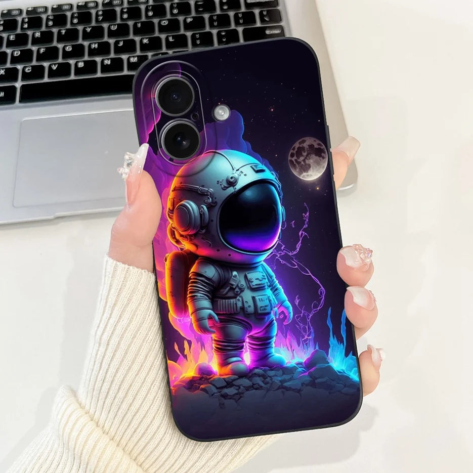 iPhone 17 Series Cartoon Silicone Case | Shockproof, Anti-Fingerprint & Lightweight