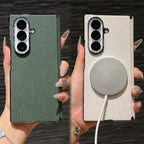 Samsung Galaxy Z Fold 7 Case | Luxury PU Leather Magnetic Full-Coverage Protective Back Cover