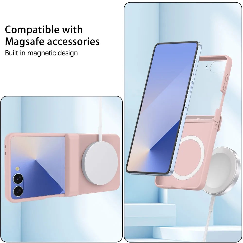 Samsung Galaxy Z Flip 7 Case | Hard Skin Hinge Magnetic Full-Coverage Protective Case