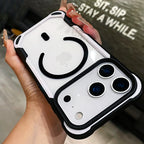 Cute Panda Magnetic Transparent Phone Case for iPhone 12–17 Series | MagSafe Compatible Clear Soft Cover