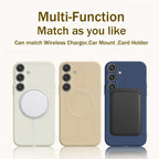 Magnetic Liquid Silicone Half-Wrapped Case for Samsung Galaxy S23-S25 | Wireless Charging Soft TPU Cover