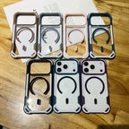 Cute Panda Magnetic Transparent Phone Case for iPhone 12–17 Series | MagSafe Compatible Clear Soft Cover