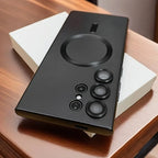 Luxury Magnetic Wireless Charging Matte Case for Samsung Galaxy S22-S25 Ultra | Shockproof Soft Half-Wrapped Cover