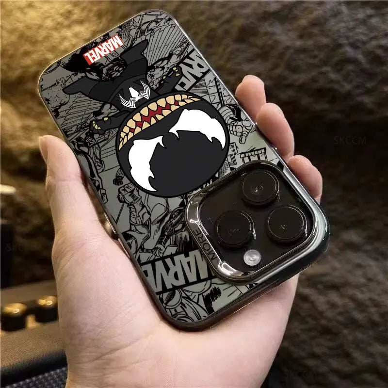 Full-Coverage Cartoon & Written Words Phone Case | Anti-Scratch & Waterproof for iPhone