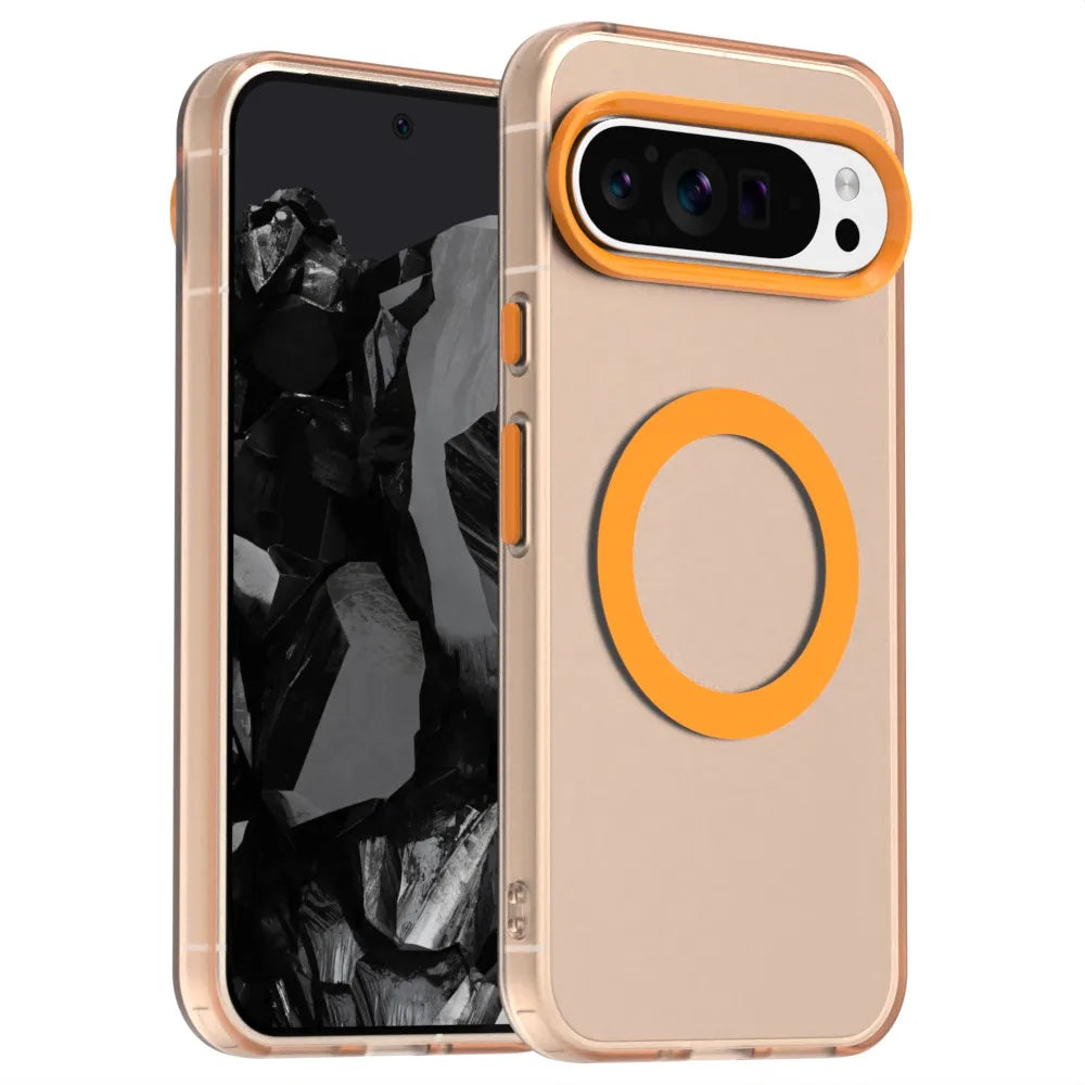 Google Pixel 8 / 8A / 8 Pro / 9 / 9A / 9 Pro XL Case | Matte Clear Magnetic MagSafe Shockproof Frosted Armor Cover