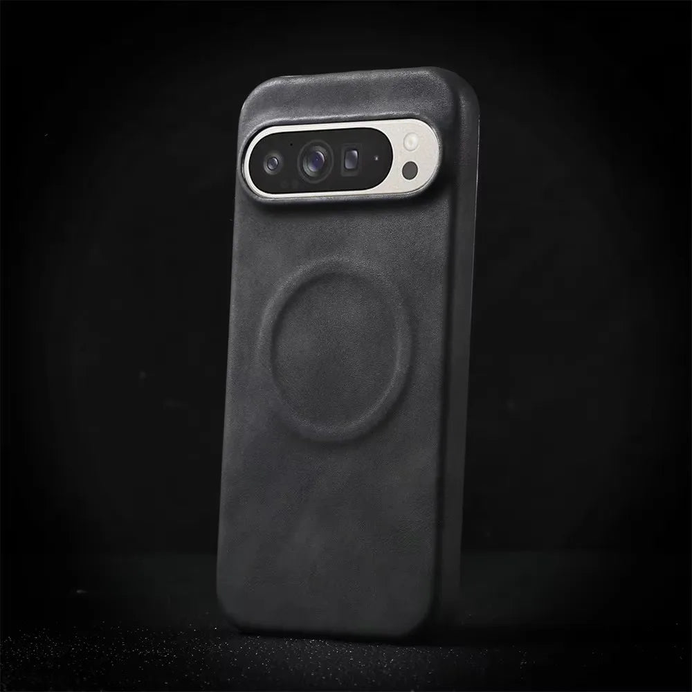 Google Pixel Case | Magnetic PU Leather Half-Wrapped Shockproof Protective Cover