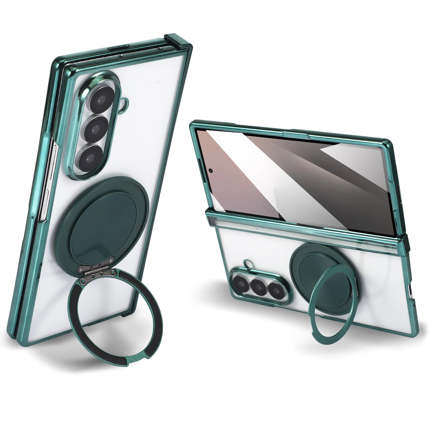 Samsung Galaxy Z Fold 7 Case | Hard PC Magnetic Full-Coverage Protective Case with Stand Holder