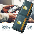 Magnetic Flip Wallet Phone Case with Card & Cash Slots | Kickstand & Shockproof for iPhone 16 Series