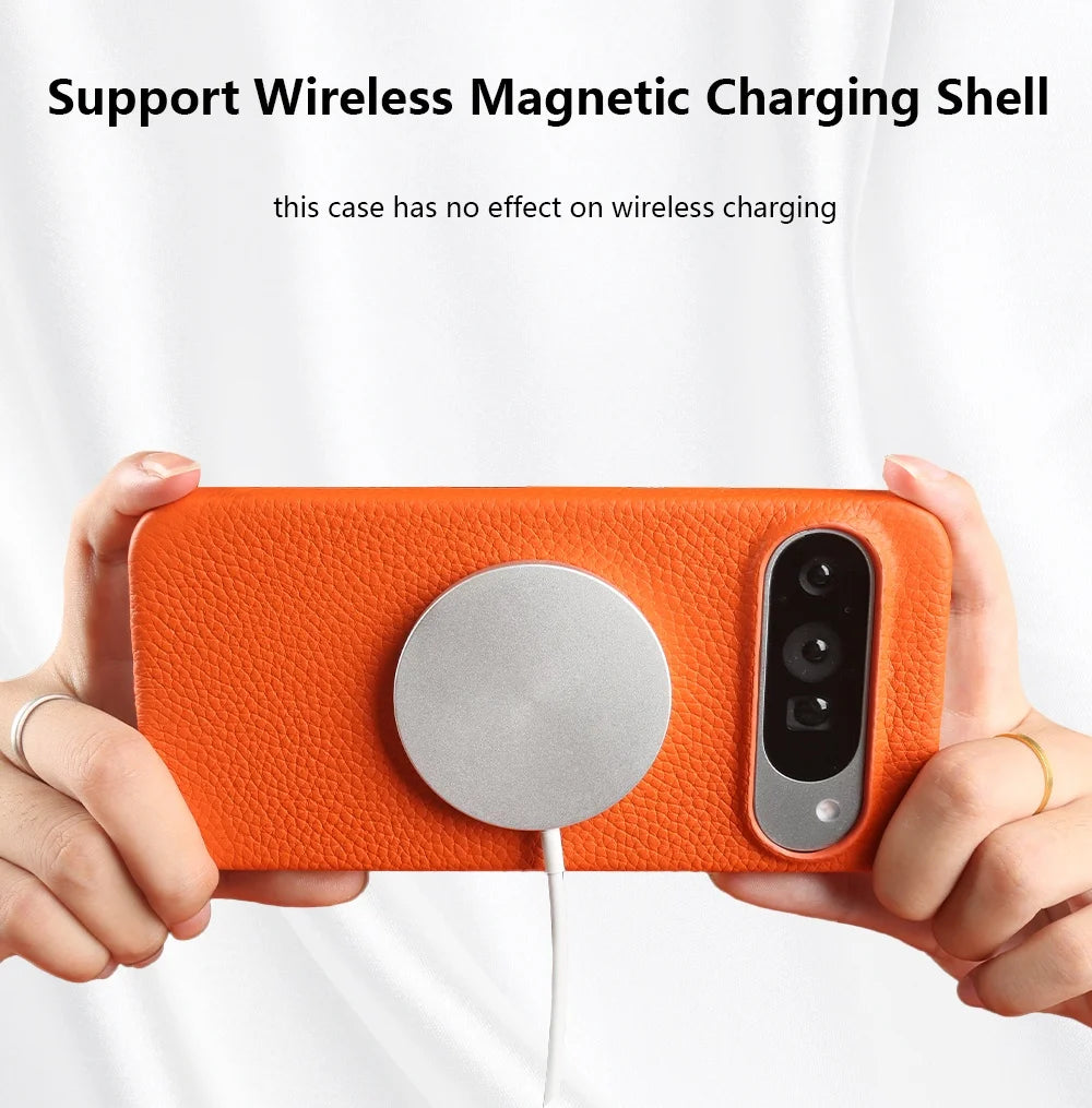 Google Pixel Full-Coverage Genuine Leather Magnetic Magsafe Case