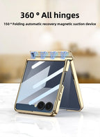 Samsung Galaxy Z Flip 7 Case | Luxury PU Leather Magnetic Full-Coverage Protective Back Cover