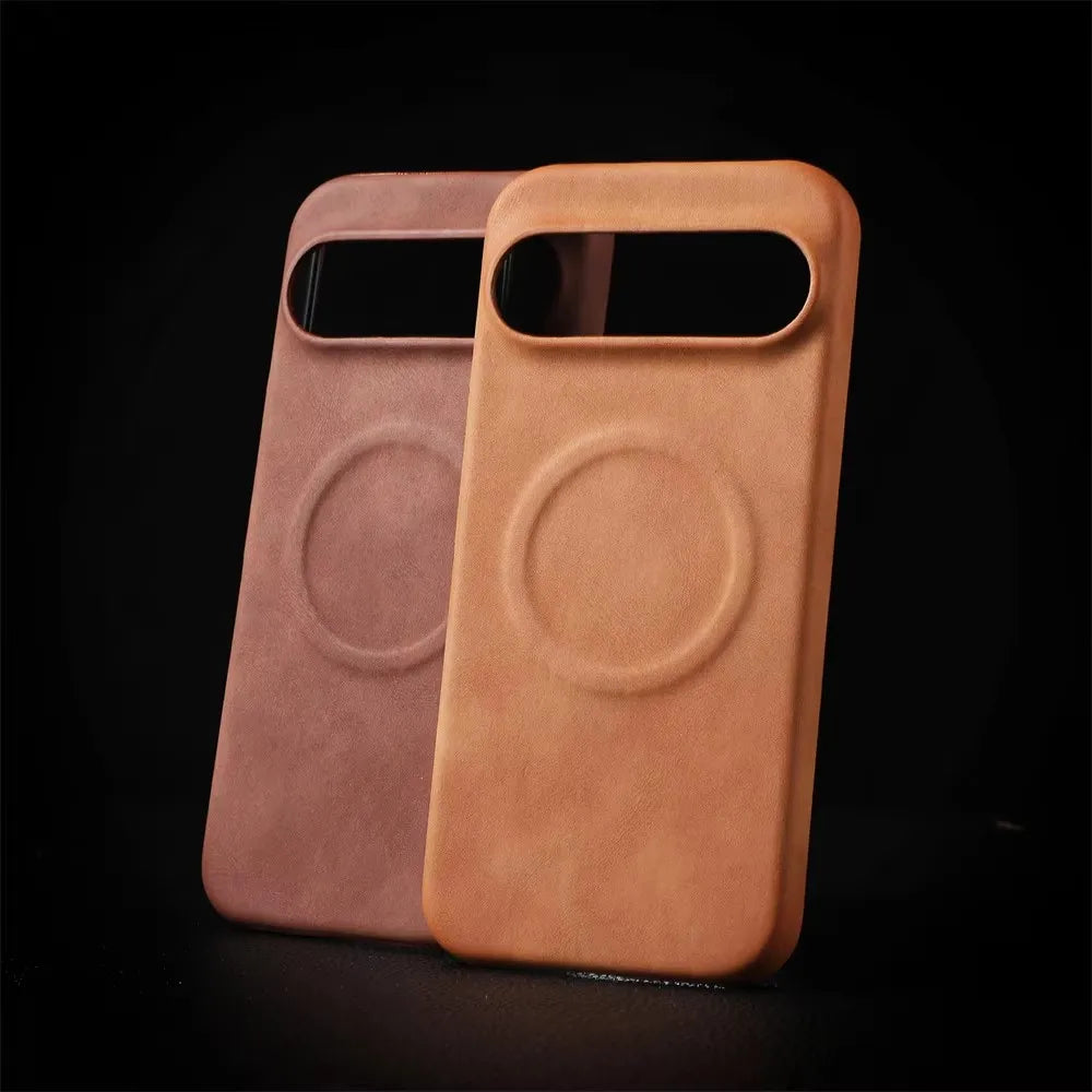 Google Pixel Case | Magnetic PU Leather Half-Wrapped Shockproof Protective Cover