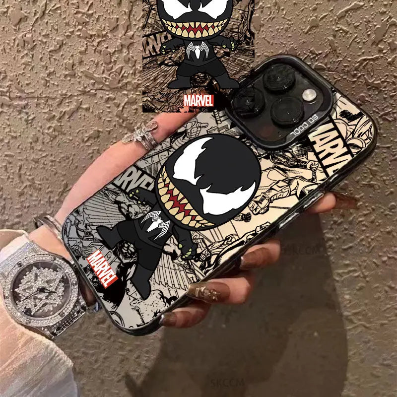 Full-Coverage Cartoon & Written Words Phone Case | Anti-Scratch & Waterproof for iPhone