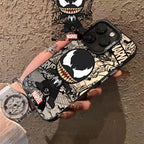 Full-Coverage Cartoon & Written Words Phone Case | Anti-Scratch & Waterproof for iPhone