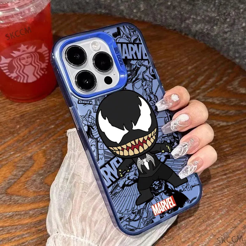 Full-Coverage Cartoon & Written Words Phone Case | Anti-Scratch & Waterproof for iPhone