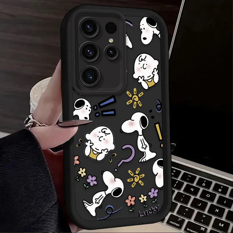 Cartoon & Animal Half-Wrapped Phone Case | Shockproof, Anti-Fingerprint & Soft Grip