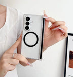 Samsung Galaxy Z Fold 7 Case | Hard Transparent Magnetic Full-Coverage Protective Back Cover