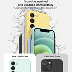 Square Liquid Silicone Soft Case for Samsung Galaxy S22-S25 Ultra | Washable & Lightweight Half-Wrapped Cover