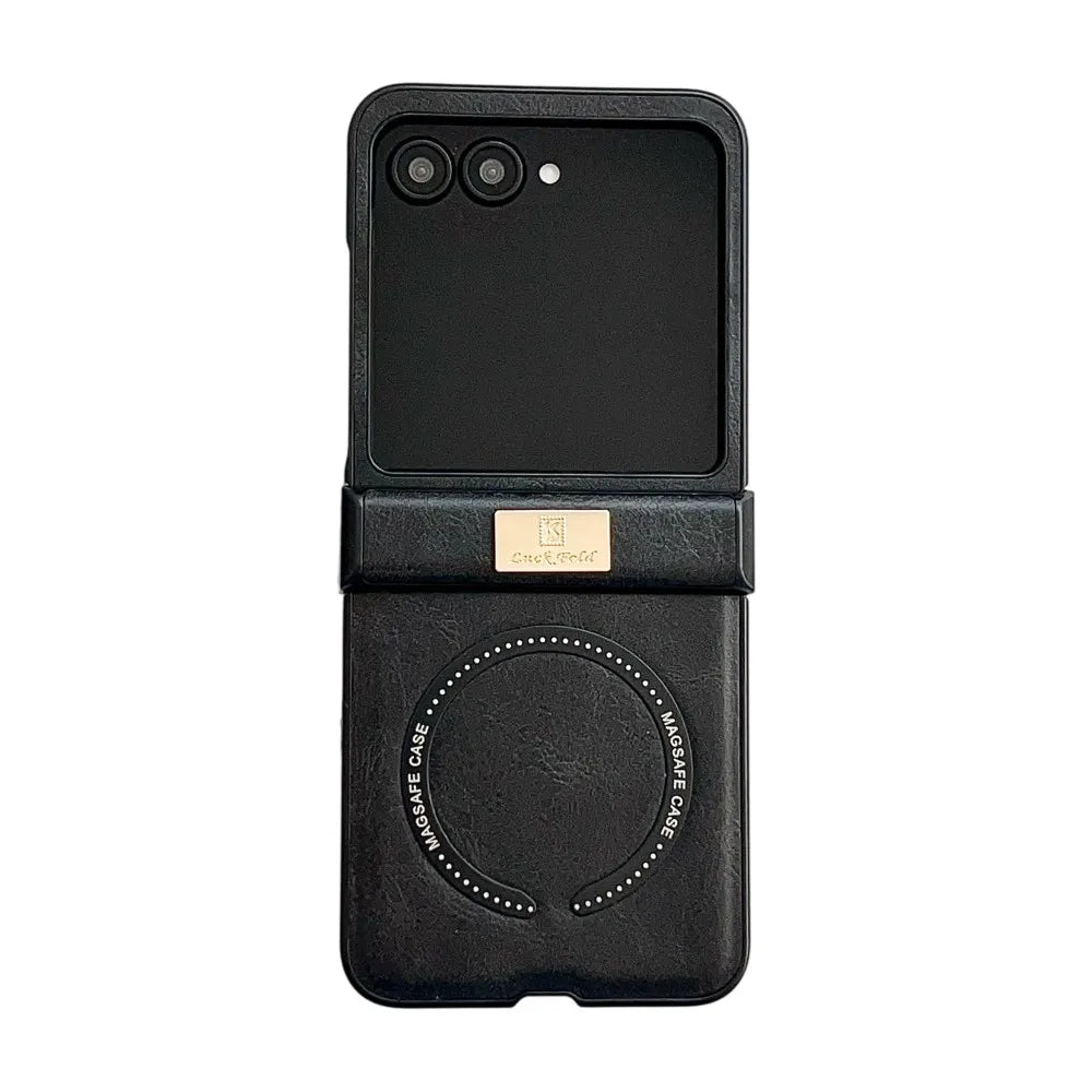 Samsung Galaxy Z Flip 7 Case | Luxury PU Leather Full-Coverage Magnetic Case