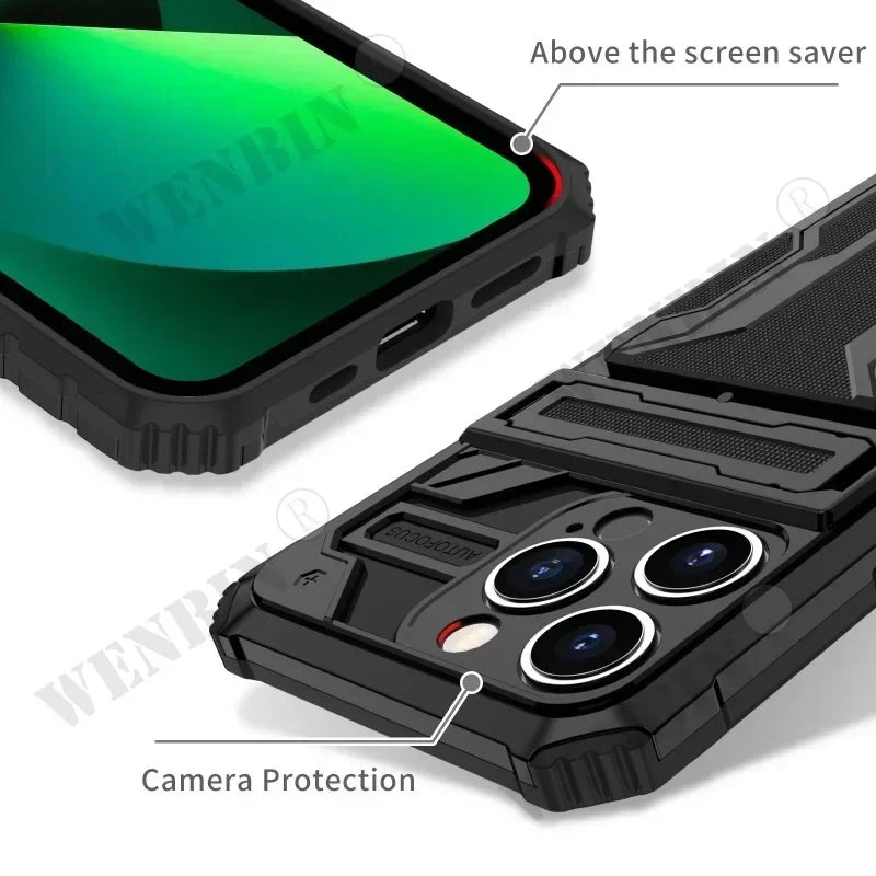 Heavy-Duty Dual Layer iPhone Case with Kickstand | Anti-Scratch & Dustproof Protection