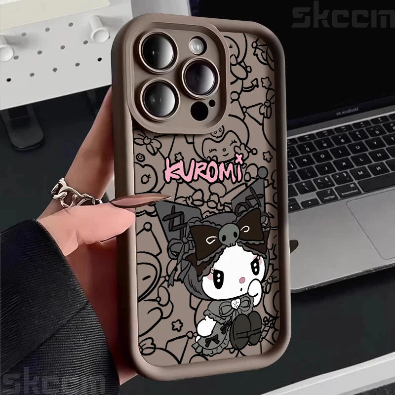 Half-Wrapped Cartoon & Pictorial TPU Phone Case | Anti-Fingerprint & Shockproof for iPhone