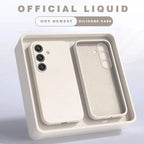 Square Liquid Silicone Soft Case for Samsung Galaxy S22-S25 Ultra | Washable & Lightweight Half-Wrapped Cover