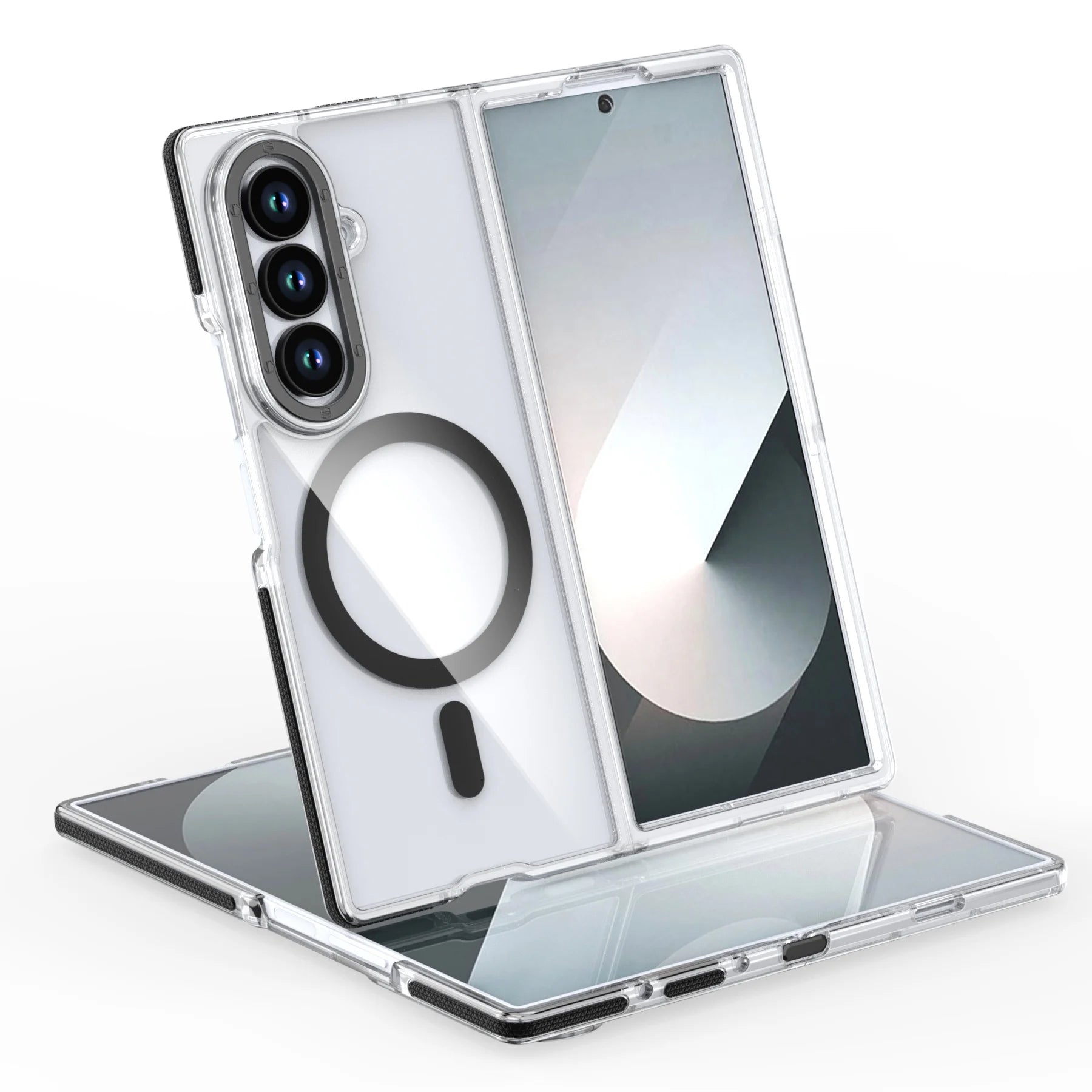 Hard Transparent Full-Coverage Case for Samsung Galaxy Z Fold 7 | Magnetic & Wireless Charging Compatible