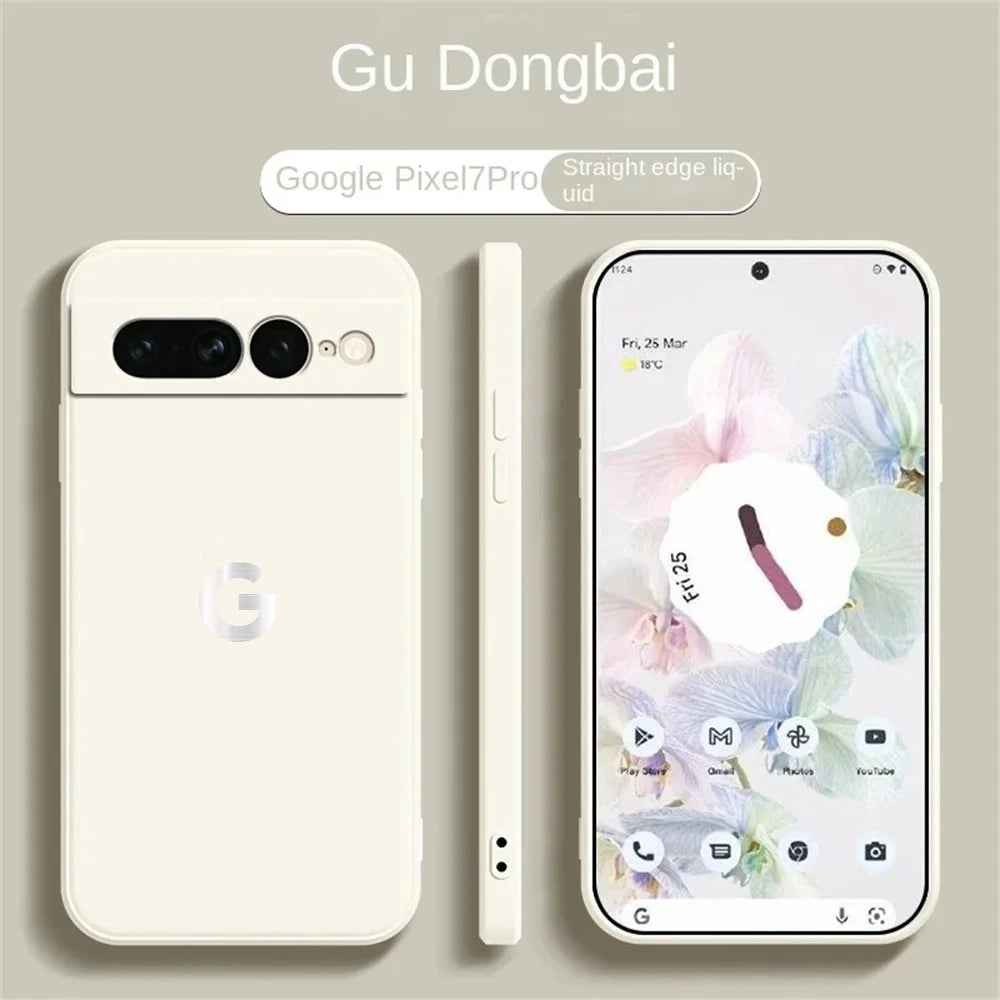 Google Pixel 6 / 6A / 6 Pro / 7 / 7 Pro / 8 / 8A / 8 Pro / 9 / 9 Pro XL / 10 Case | Ultra Slim Liquid Silicone Soft Magnetic Wireless Charging Shockproof Cover