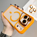 Translucent Matte Phone Case for iPhone 11–17 Series | MagSafe Compatible Camera Stand & Lens Glass Protector