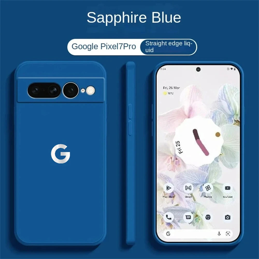 Google Pixel 6 / 6A / 6 Pro / 7 / 7 Pro / 8 / 8A / 8 Pro / 9 / 9 Pro XL / 10 Case | Ultra Slim Liquid Silicone Soft Magnetic Wireless Charging Shockproof Cover