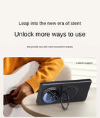 Luxury PU Leather Full-Coverage Case for Samsung Galaxy Z Fold 7 | Magnetic Ring Stand & Magsafe Compatible