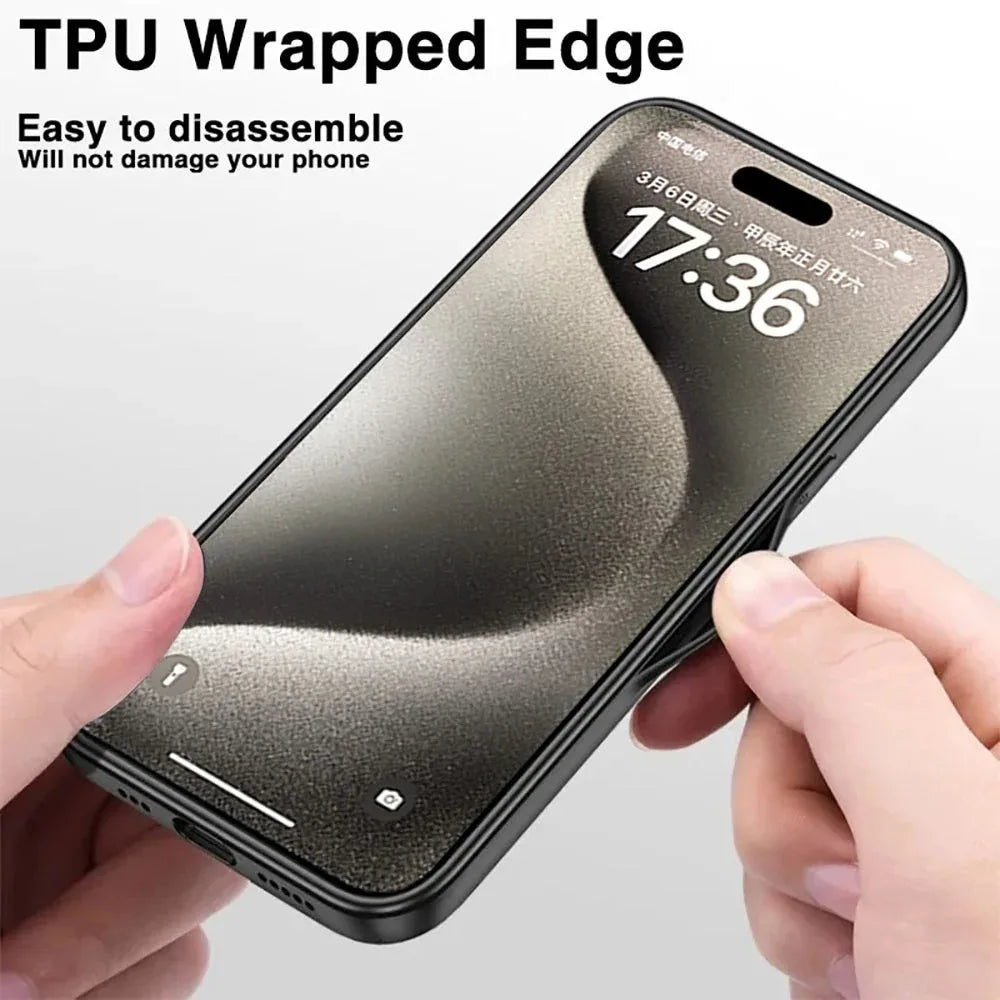 Luxury Magnetic Leather Magsafe Case for Samsung S23-S25 Series | Shockproof & Wireless Charging Compatible