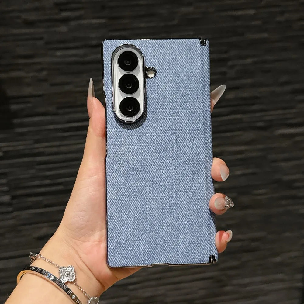 Samsung Galaxy Z Fold 7 Case | Luxury PU Leather Magnetic Full-Coverage Protective Back Cover