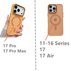 Translucent Matte Magnetic Case for iPhone 12–17 Series | MagSafe Compatible Camera Protection Cover