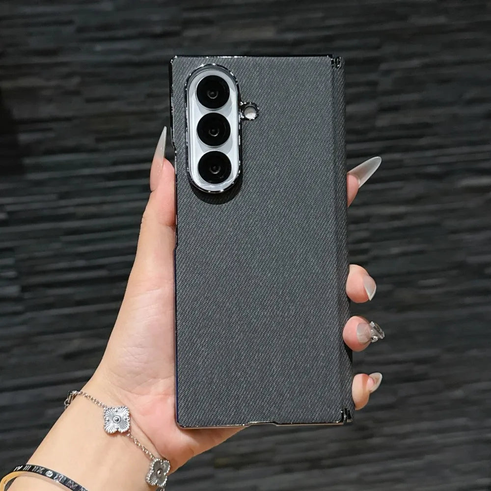 Samsung Galaxy Z Fold 7 Case | Luxury PU Leather Magnetic Full-Coverage Protective Back Cover