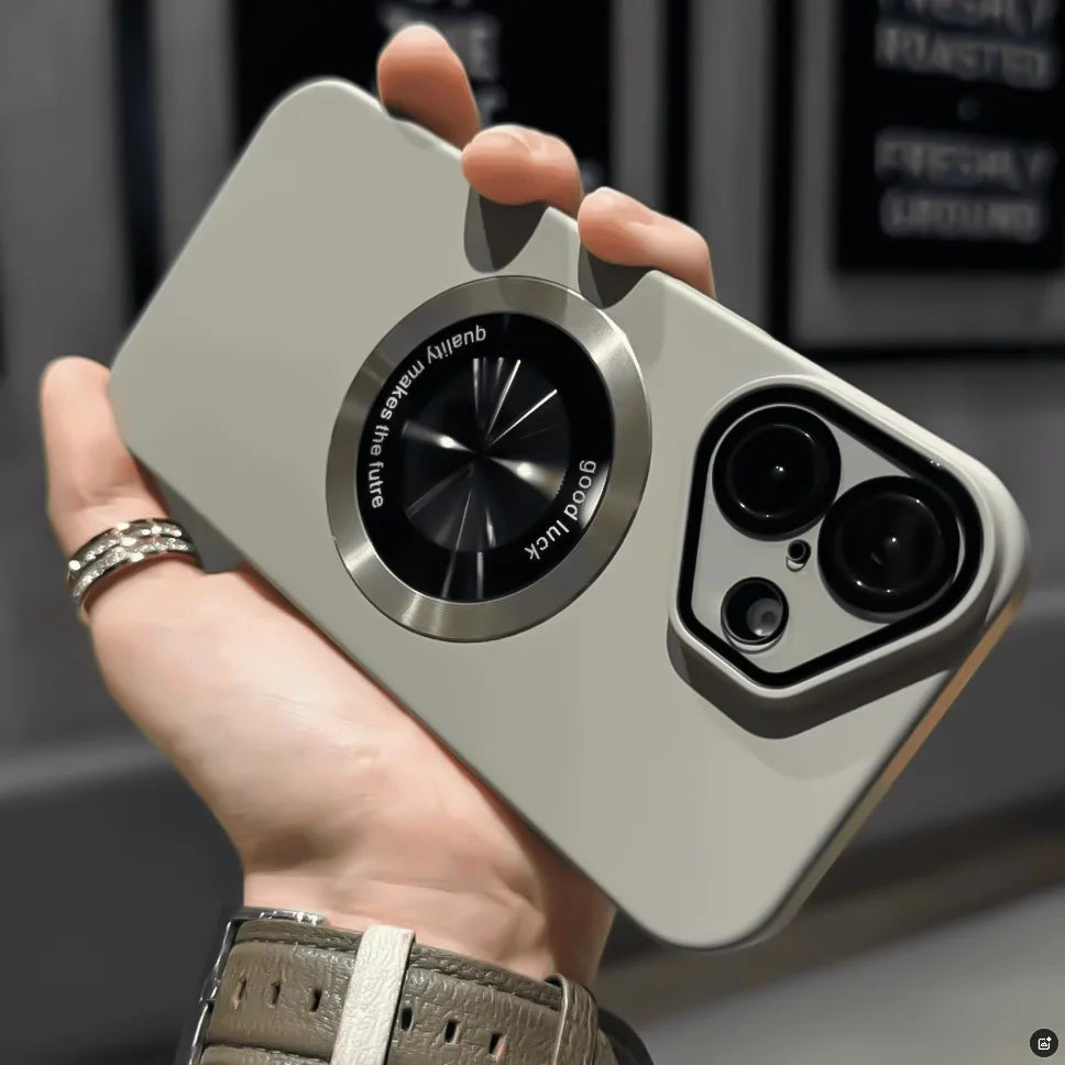 Luxury Magnetic Matte Phone Case with Ring Holder for iPhone 11–17 Series | MagSafe Shockproof Frosted Cover