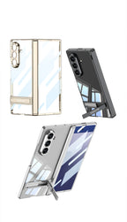 Samsung Galaxy Z Fold 7 Case | Hard Transparent Full-Coverage Protective Case with Stand and Middle Hinge