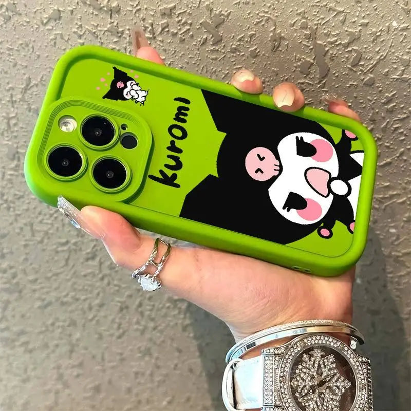 Full-Coverage Cartoon & Geometric iPhone Case | Shockproof & Anti-Fingerprint Protection