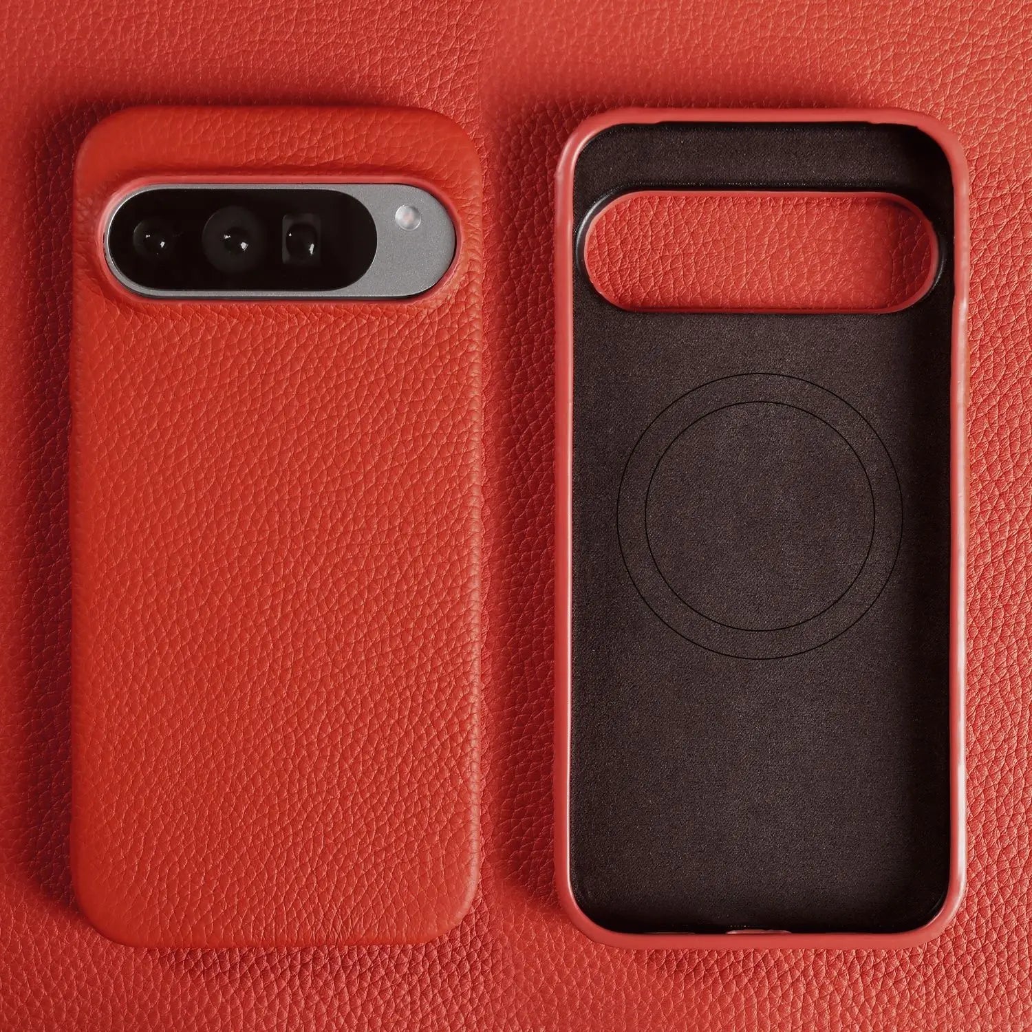 Google Pixel Full-Coverage Genuine Leather Magnetic Magsafe Case